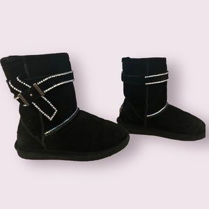 Bear paw boots with swarovski crystals